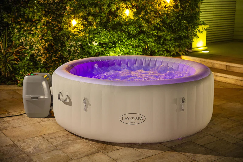 LAY-Z-SPA Paris AirJet Inflatable Hot Tub - White