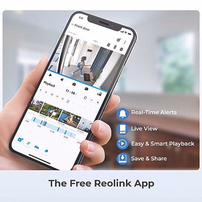 REOLINK PoE AI NVS8-5KD4-A 8-channel 4K Ultra HD NVR Security System - 2 TB 4 Cameras