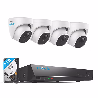 REOLINK PoE AI NVS8-5KD4-A 8-channel 4K Ultra HD NVR Security System - 2 TB 4 Cameras