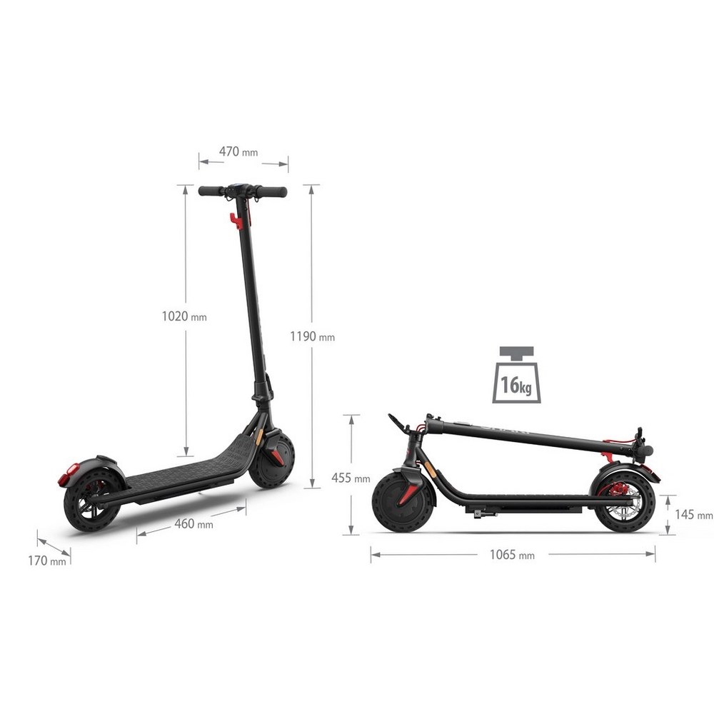 SHARP EM-KS1AEU-BUK Electric Folding Scooter - Black