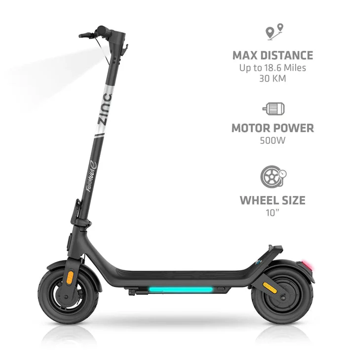 ZINC Formula E GZ3 Electric Folding Scooter - Black