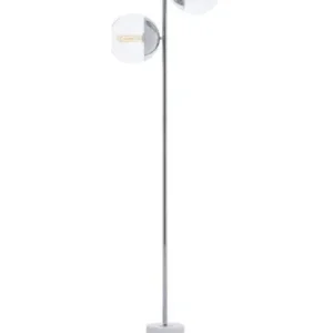 INTERIORS by Premier Revive 2 Light Floor Lamp - Chrome