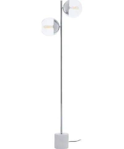 INTERIORS by Premier Revive 2 Light Floor Lamp - Chrome