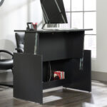 TEKNIK Vertex 5422624 Sit Stand Desk - Bourbon Oak & Black