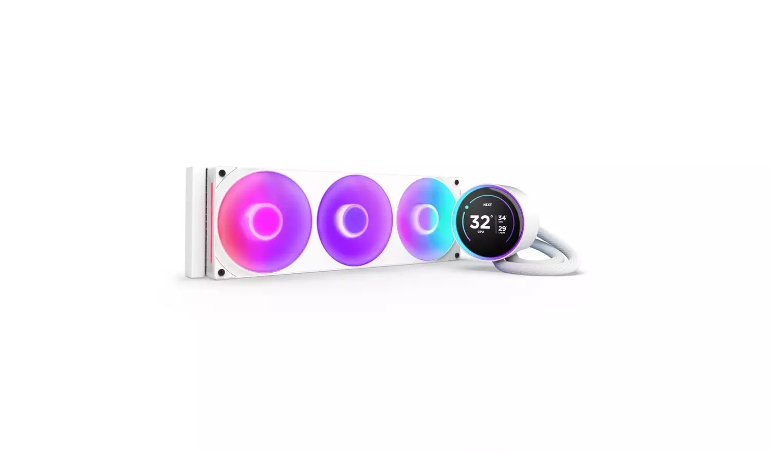 NZXT Kraken Elite 360 mm Liquid CPU Cooler - RGB LED Matte White