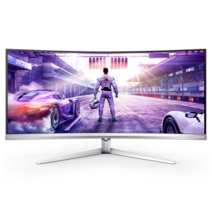 PHILIPS Evnia 34M2C8600 Quad HD 34" Curved Quantum Dot OLED Gaming Monitor - Silver