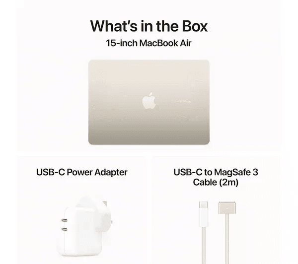 APPLE MacBook Air 15.3 (2024) - M3 512 GB SSD Starlight