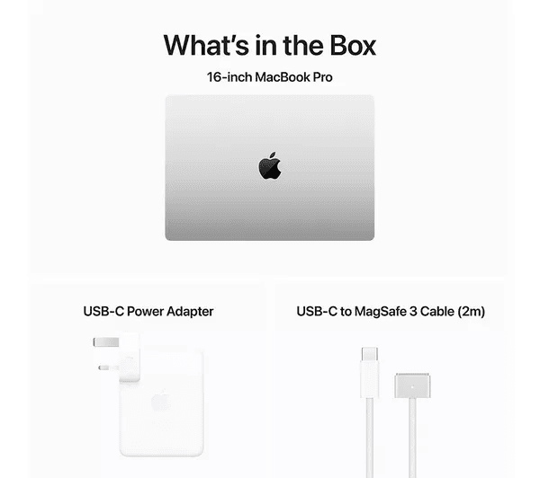 APPLE MacBook Pro 16 (2023) M3 Pro 512 GB SSD 18GB RAM Silver