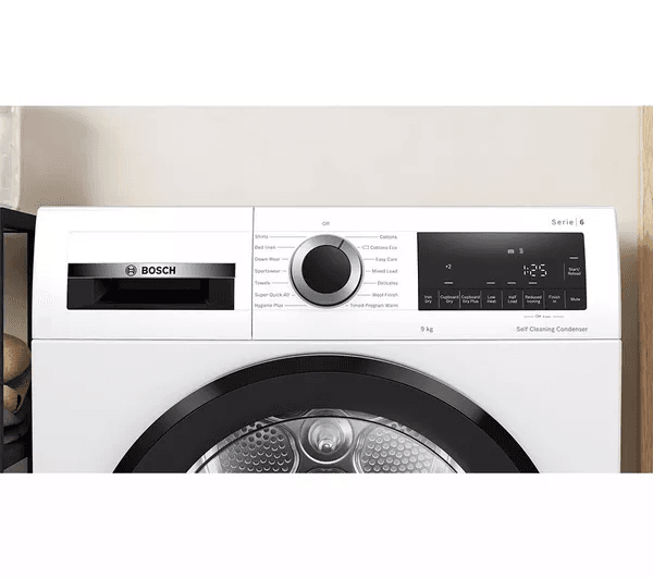 BOSCH Series 6 WQG245A0GB 9 kg Heat Pump Tumble Dryer - White