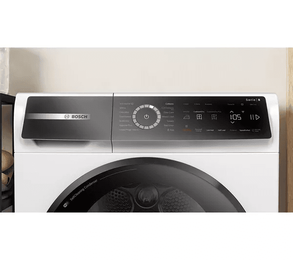 BOSCH Series 8 WQB246C9GB WiFi-enabled 9 kg Heat Pump Tumble Dryer - White