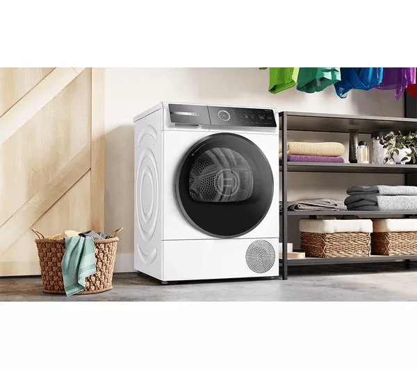 BOSCH Series 8 WQB246C9GB WiFi-enabled 9 kg Heat Pump Tumble Dryer - White