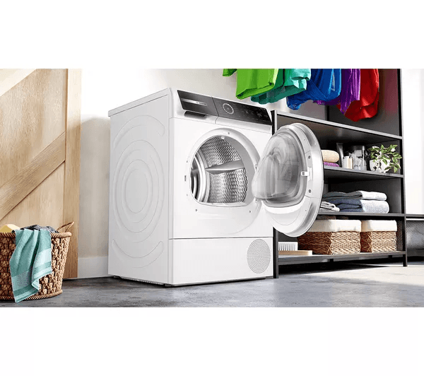 BOSCH Series 8 WQB246C9GB WiFi-enabled 9 kg Heat Pump Tumble Dryer - White