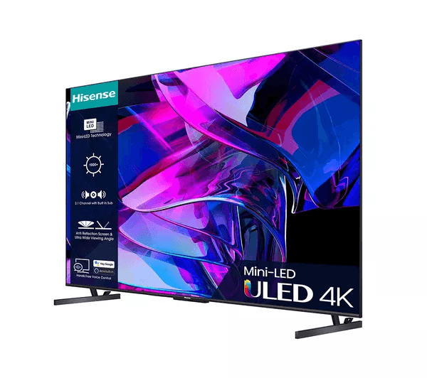 HISENSE 85U7KQTUK 85 Smart 4K Ultra HD HDR Mini-LED TV with Amazon Alexa