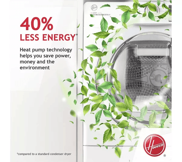 HOOVER H-Dry 350 HRE H9A3TBE-80 N WiFi-enabled 9 kg Heat Pump Tumble Dryer - White