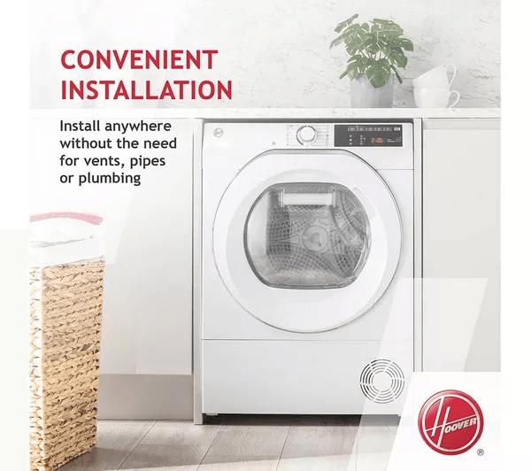 HOOVER H-Dry 350 HRE H9A3TE-80 N WiFi-enabled 9 kg Heat Pump Tumble Dryer - White