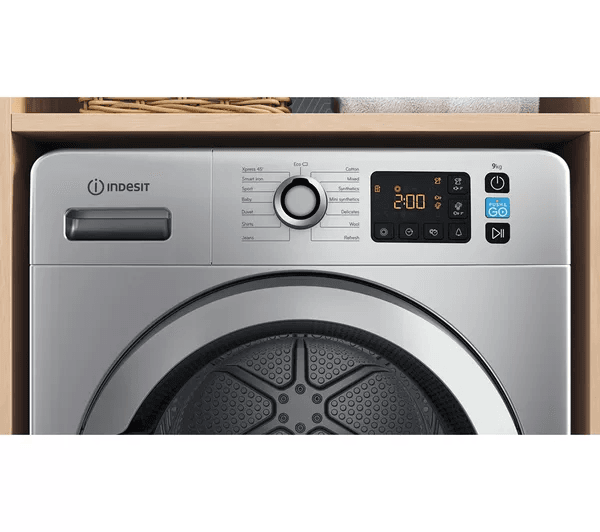 INDESIT Push&Go YT M11 92SS X UK 9 kg Heat Pump Tumble Dryer - Silver