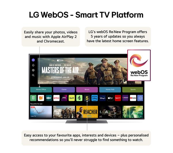 LG 55QNED86T6A 55 Smart 4K Ultra HD HDR QNED TV with Amazon Alexa