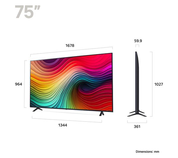LG 75NANO81T6A 75 Smart 4K Ultra HD HDR LED TV with Amazon Alexa