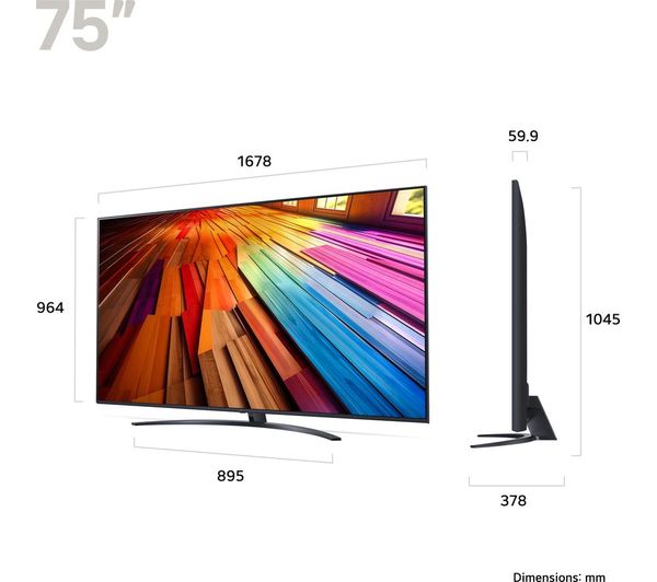 LG 75UT81006LA 75 Smart 4K Ultra HD HDR LED TV with Amazon Alexa