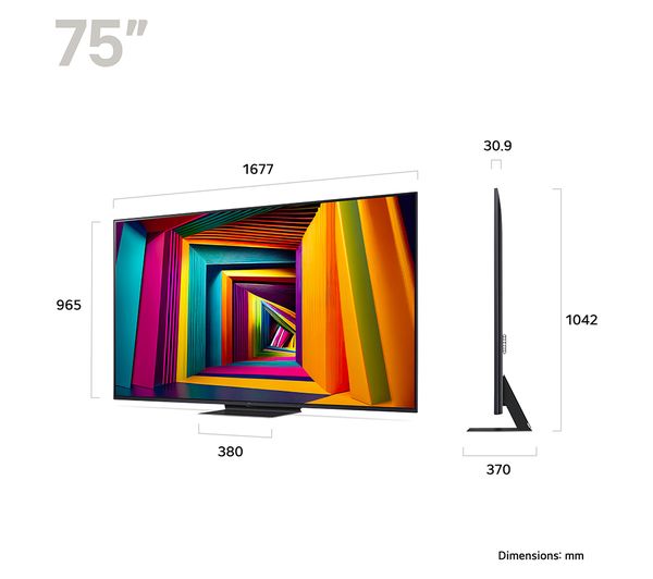 LG 75UT91006LA 75 Smart 4K Ultra HD HDR LED TV with Amazon Alexa