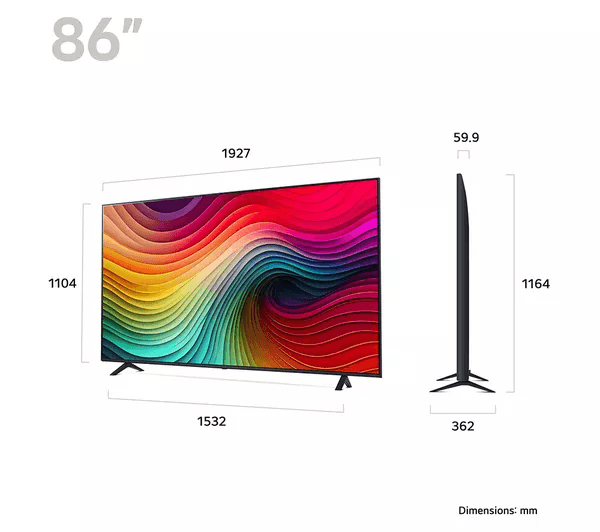 LG 86NANO81T6A 86 Smart 4K Ultra HD HDR LED TV with Amazon Alexa