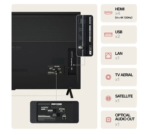 LG B4 55 inch OLED 4K HDR Smart TV (2024) - OLED55B46LA