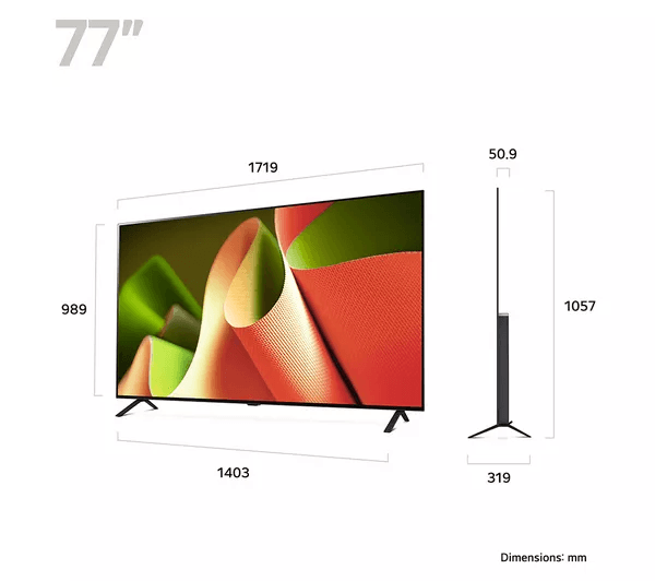 LG B4 77 inch OLED 4K HDR Smart TV (2024) - OLED77B46LA