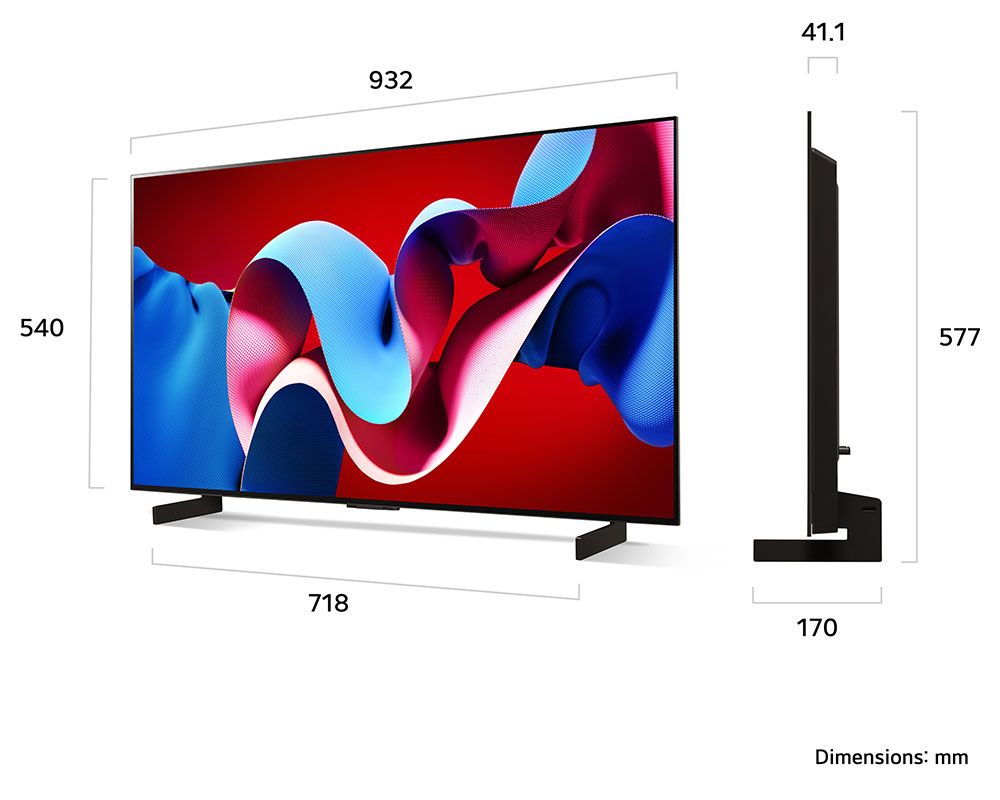 LG C4 42 inch OLED evo 4K HDR Smart TV (2024) - OLED42C44LA