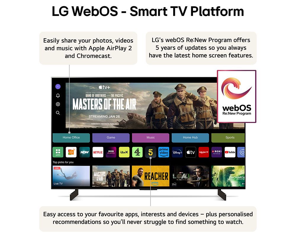 LG C4 42 inch OLED evo 4K HDR Smart TV (2024) - OLED42C44LA