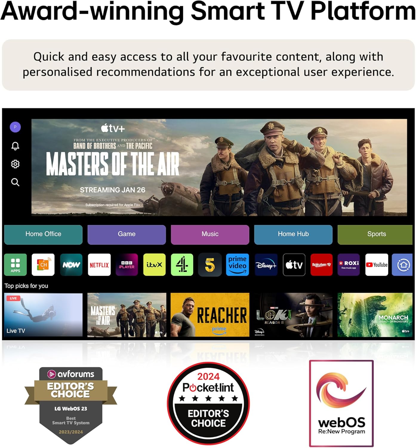 LG C4 48 inch OLED evo 4K HDR Smart TV (2024) - OLED48C44LA