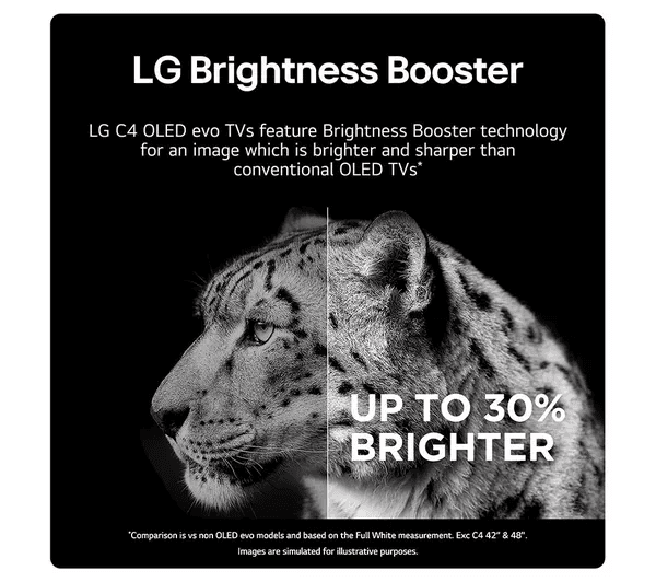LG C4 77 inch OLED evo 4K HDR Smart TV (2024) - OLED77C46LA