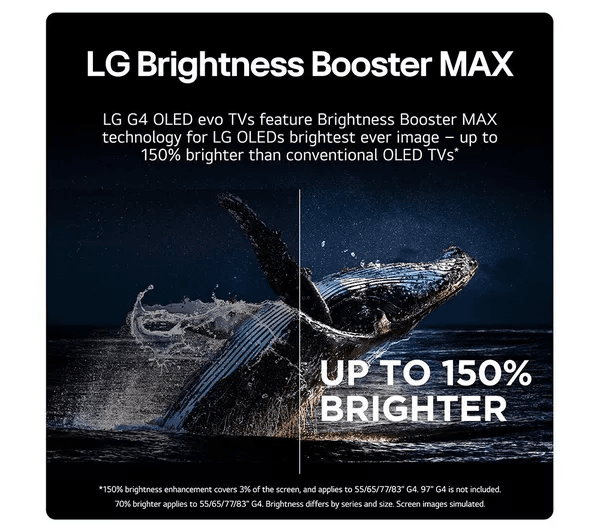 LG G4 55 inch OLED evo 4K HDR Smart TV (2024) - OLED55G46LS