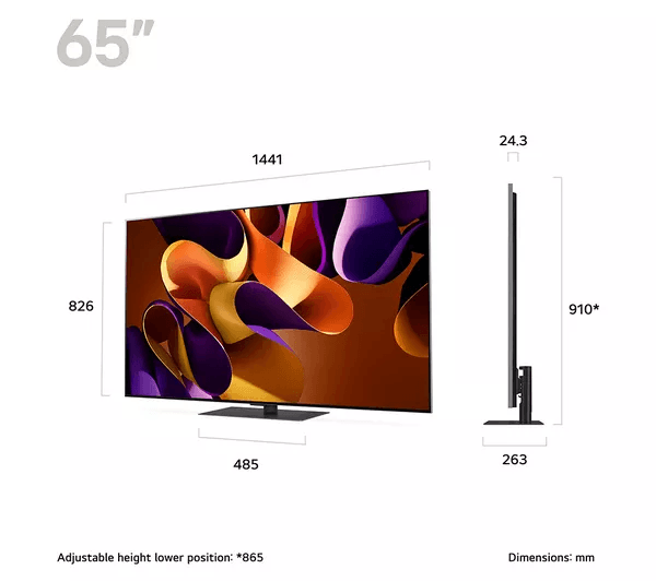 LG G4 65 inch OLED evo 4K HDR Smart TV (2024) - OLED65G46LS