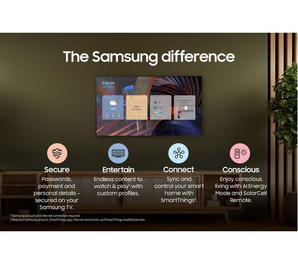 SAMSUNG DU8500 50 inch LED 4K HDR Smart TV (2024) - UE50DU8500