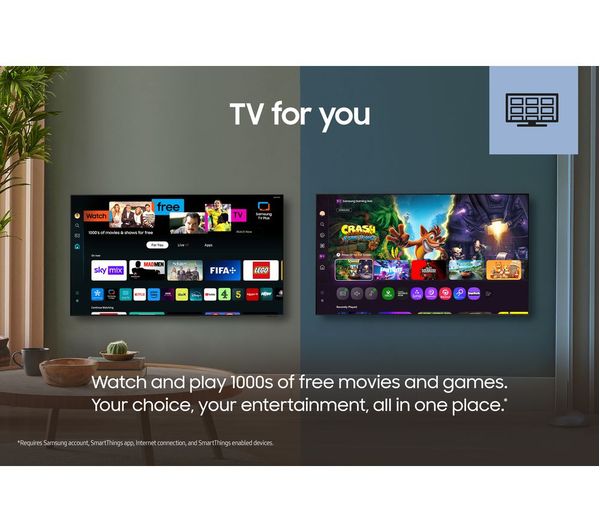 SAMSUNG DU8500 50 inch LED 4K HDR Smart TV (2024) - UE50DU8500
