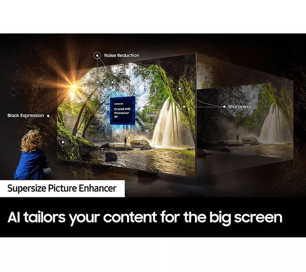SAMSUNG DU9000 98 inch Crystal UHD 4K HDR LED Smart TV (2024) - UE98DU9000