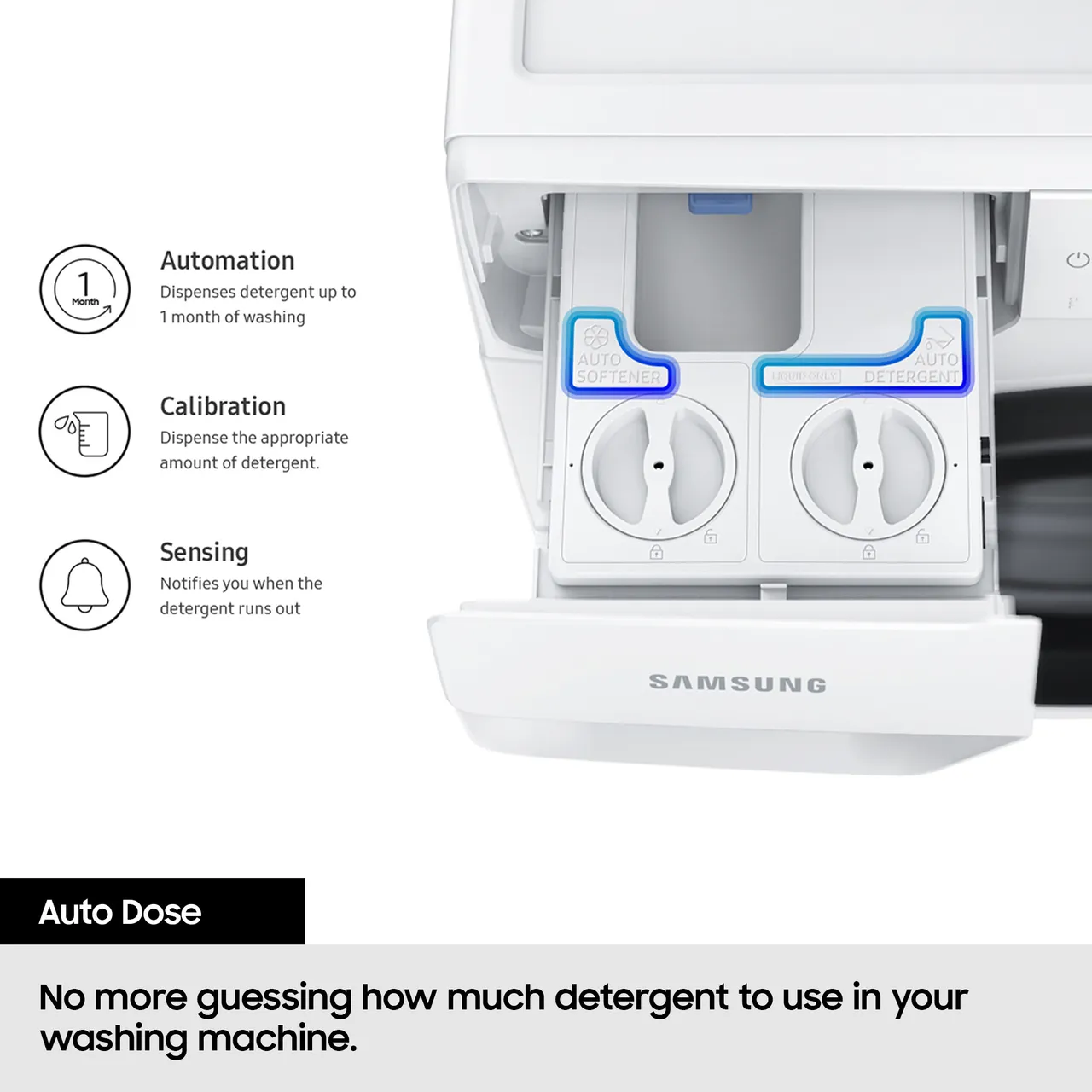 SAMSUNG Series 7 AI Energy AutoDose WW90DB7U94GEU1 WiFi-enabled 9 kg 1400 Spin Washing Machine - White