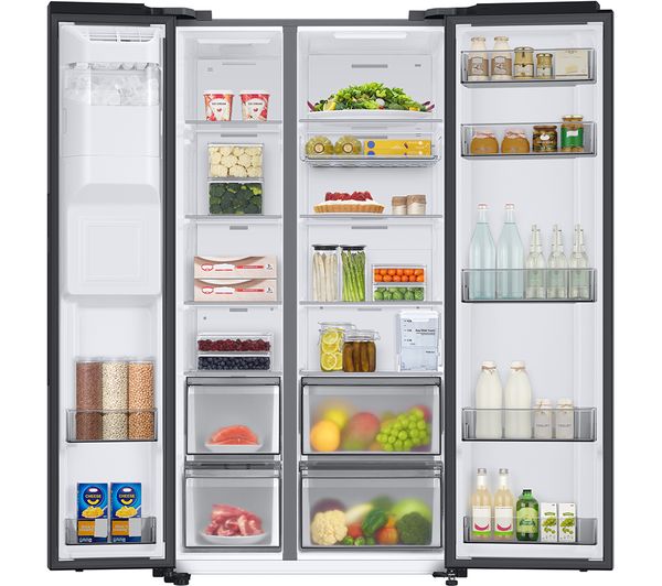 SAMSUNG Series 8 SpaceMax RS68CG853EB1EU American-Style Smart Fridge Freezer - Black