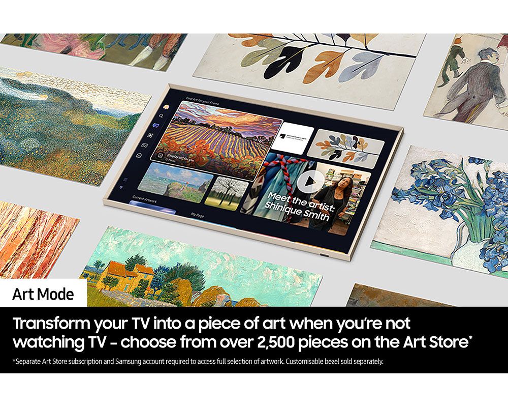 SAMSUNG The Frame LS30D 43 inch Art Mode QLED 4K HDR Smart TV (2024) - QE43LS03DA