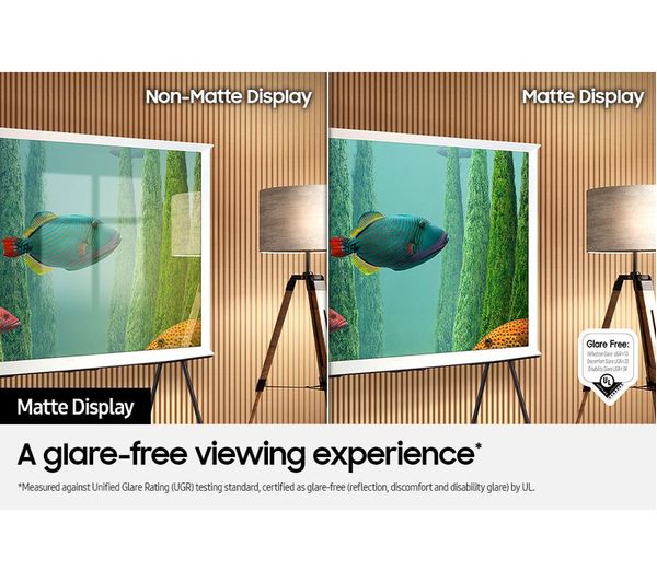 SAMSUNG The Serif QE50LS01DAUXXU 50 Smart 4K Ultra HD HDR QLED TV with Bixby & Amazon Alexa - Cloud White