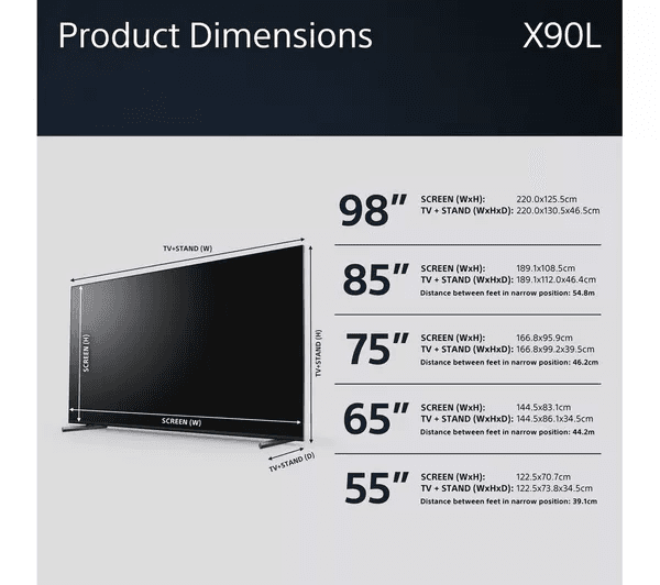 SONY BRAVIA XR X90L 75 inch Full Array LED 4K HDR Google TV - XR75X90LU