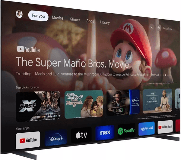 TCL 98C655K 98 Smart 4K Ultra HD HDR QLED TV with Google Assistant & Amazon Alexa