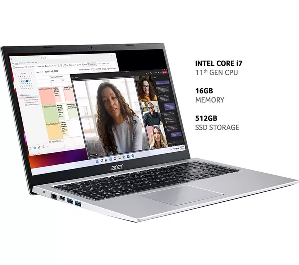 ACER Aspire 3 15.6 Laptop - Intel® Core™ i7 512 GB SSD Silver
