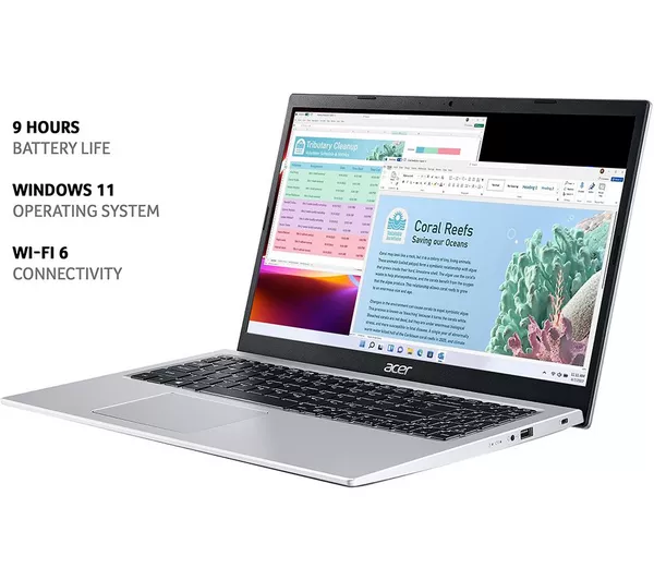 ACER Aspire 3 15.6 Laptop - Intel® Core™ i7 512 GB SSD Silver