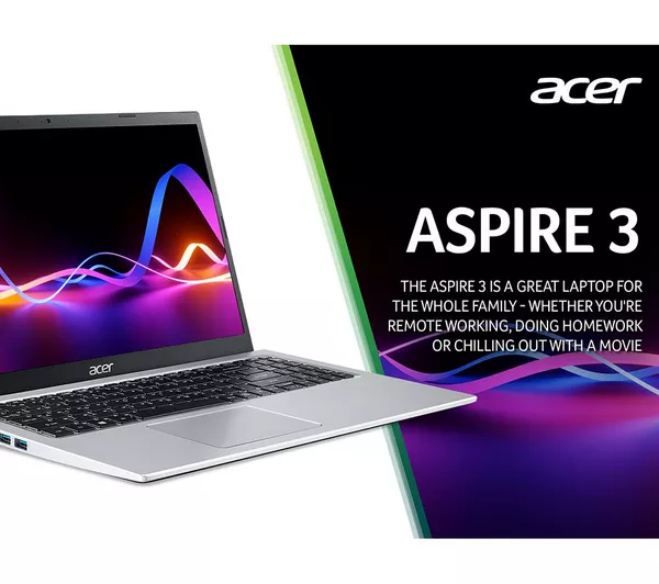 ACER Aspire 3 15.6 Laptop - Intel® Core™ i7 512 GB SSD Silver