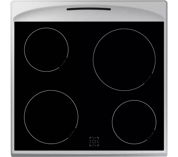 AMICA AFC602SS 60 cm Electric Ceramic Cooker - Black & Stainless Steel