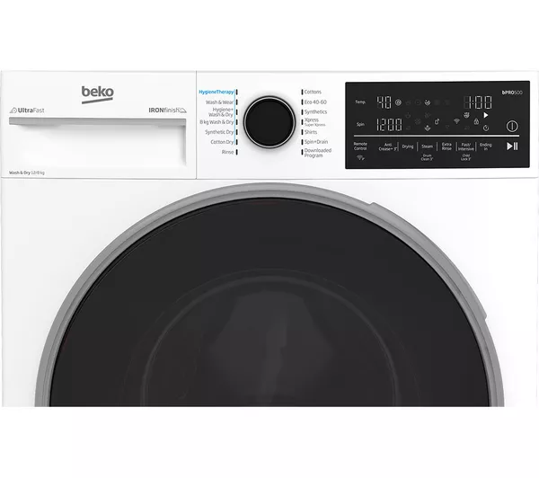 BEKO Pro B3D512844UW WiFi-enabled 12 kg Washer Dryer - White