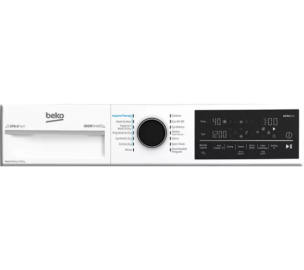 BEKO Pro B3D512844UW WiFi-enabled 12 kg Washer Dryer - White