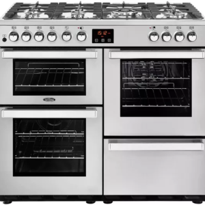 BELLING Cookcentre 100DFT Dual Fuel Range Cooker - Stainless Steel