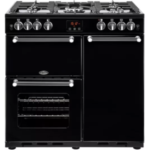 BELLING Kensington X90G Gas Range Cooker - Black & Chrome